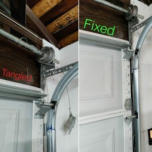 Garage door metal tension cables